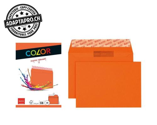 Enveloppes ELCO Office - petit emballage - C6 - orange intense - 25 pi&egrave;ces