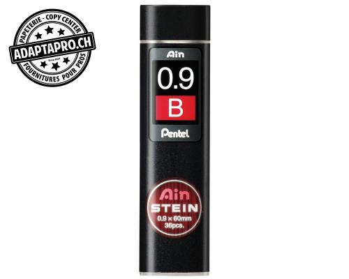 Mines graphite PENTEL AinStein - 0.9mm - B - 36 pces
