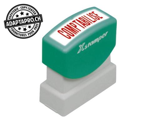 Timbre auto-encreur X-STAMPER - Comptabilis&eacute; - rouge