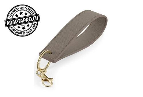 Porte-cl&eacute; &agrave; sangle &eacute;paisse - Taupe