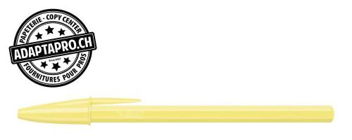 Stylo &agrave; bille - BIC Cristal - Jaune Pastel