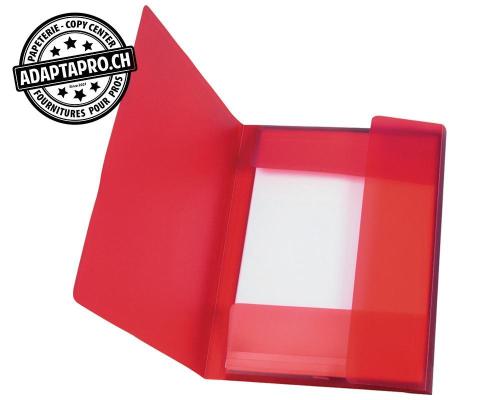 Dossier-chemise Q-CONNECT - A4 capacité 30mm - rouge frosted